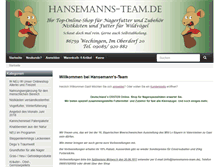 Tablet Screenshot of hansemanns-team.de